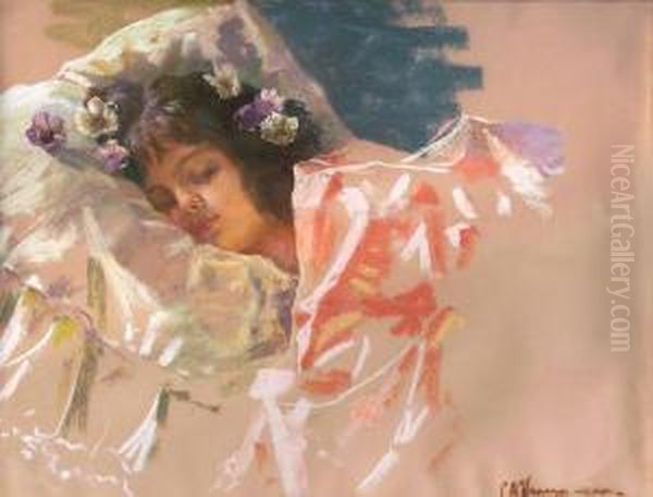 Descansando Oil Painting by Carlos Maria Herrera