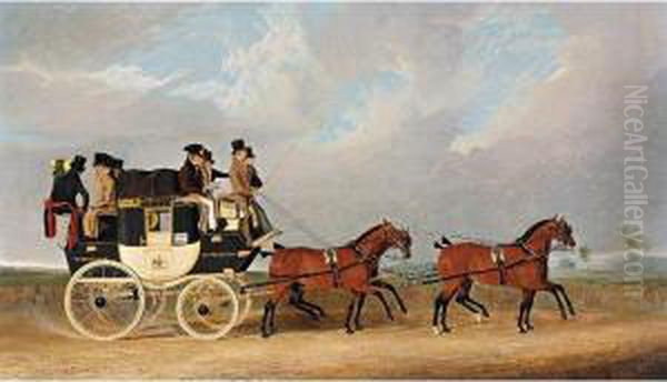 The Southampton And London Royal Mail Coach Oil Painting by Benjamin Herring, Jnr.