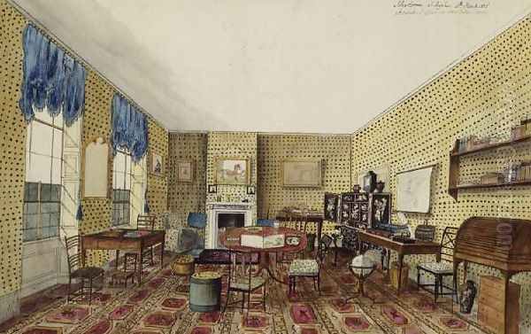 The Schoolroom at Aynhoe, 1835 Oil Painting by Lili Cartwright