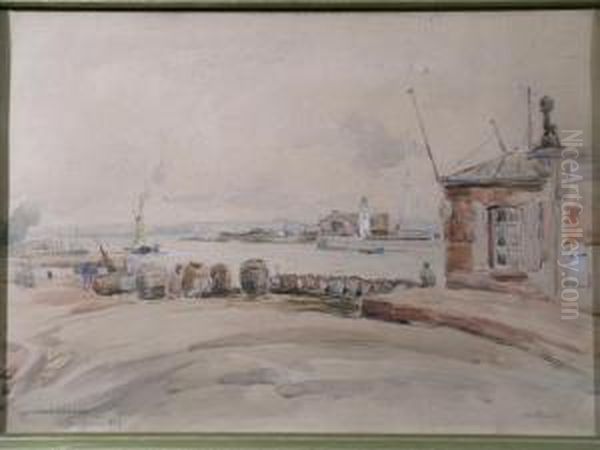 Honfleur Oil Painting by Paul Herrmann