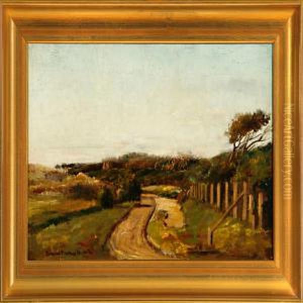 Skagen Plantage Oil Painting by Oscar Herschend