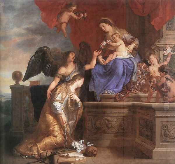 The Coronation of St Rosalie Oil Painting by Gaspard de Crayer