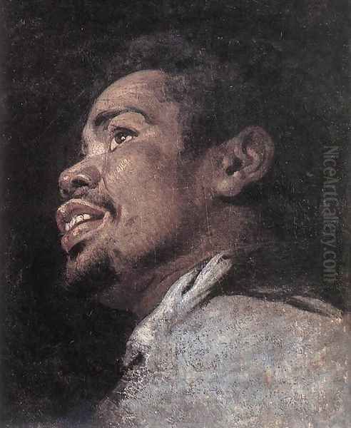 Head Study of a Young Moor Oil Painting by Gaspard de Crayer