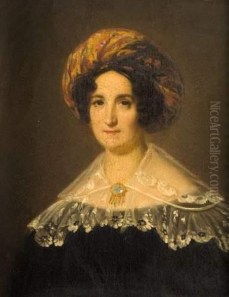 Portrait De Mme Sophie Gay. Oil Painting by Louis Hersent