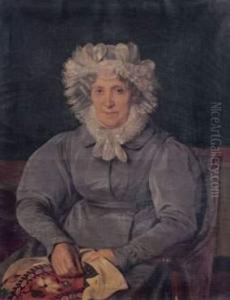 Portrait De La Mere De L'artiste, Vers 1833 Oil Painting by Louis Hersent