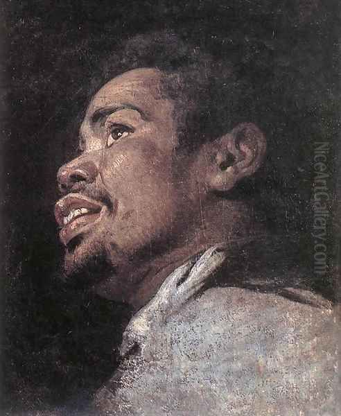 Head Study of a Young Moor 2 Oil Painting by Gaspard de Crayer