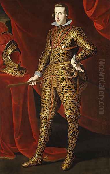 Philip IV in Parade Armor possibly late 1620s Oil Painting by Gaspard de Crayer