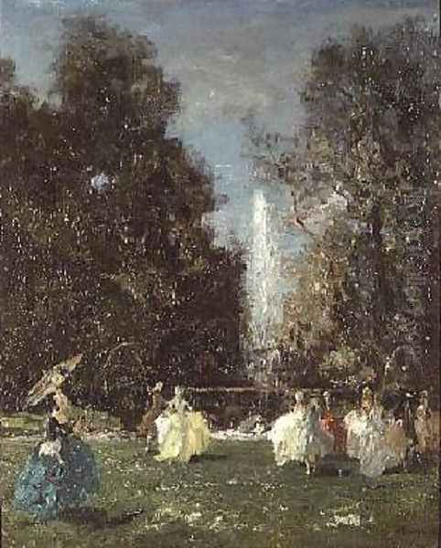 Fete Champetre at the Villa d'Este Oil Painting by Emma Ciardi