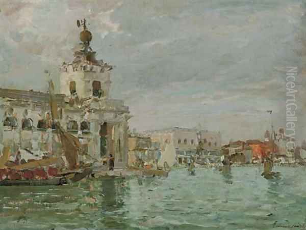 Punta della Dogana, Venice Oil Painting by Emma Ciardi