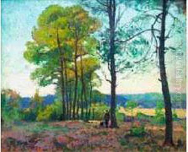 Chasseur En Foret De Loudon. by Jules Alfred Herve-Mathe