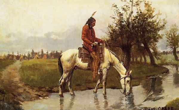 At the Watering Hole Oil Painting by Charles Craig