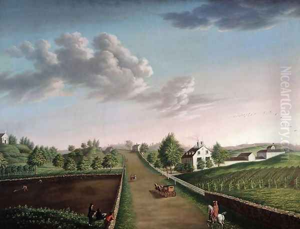 Ezekiel Hersey Derby Farm, c.1800 Oil Painting by Michele Felice Corne