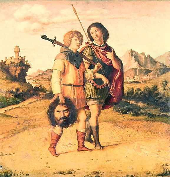 David and Jonathan, c.1505-10 Oil Painting by Giovanni Battista Cima da Conegliano