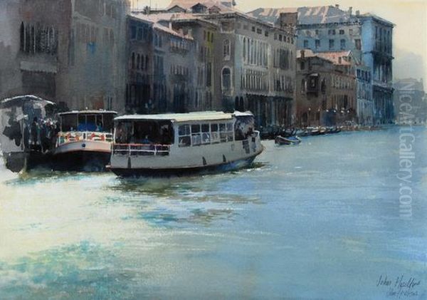 On The Grand Canal, Venice Oil Painting by John Heseltine