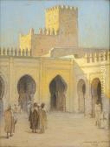 La Moschea Di Fez Oil Painting by Marcel Hess