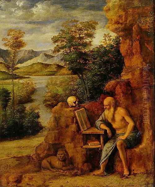 St. Jerome, c.1500 Oil Painting by Giovanni Battista Cima da Conegliano