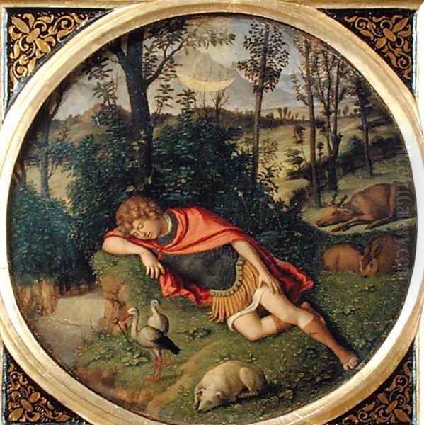 Endymion Sleeping Oil Painting by Giovanni Battista Cima da Conegliano