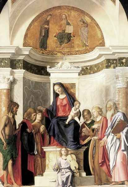 Madonna Enthroned with the Child Oil Painting by Giovanni Battista Cima da Conegliano