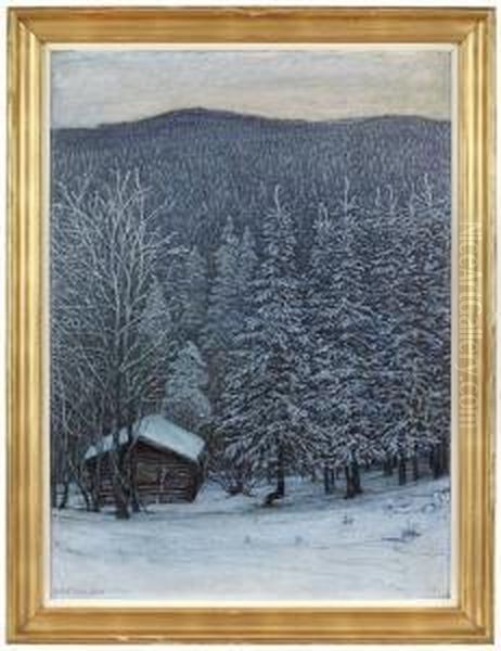 Skymning Oil Painting by Otto Hesselbom