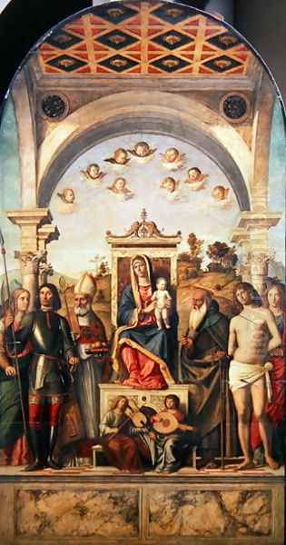 Virgin and Child with Saints, 1499 Oil Painting by Giovanni Battista Cima da Conegliano