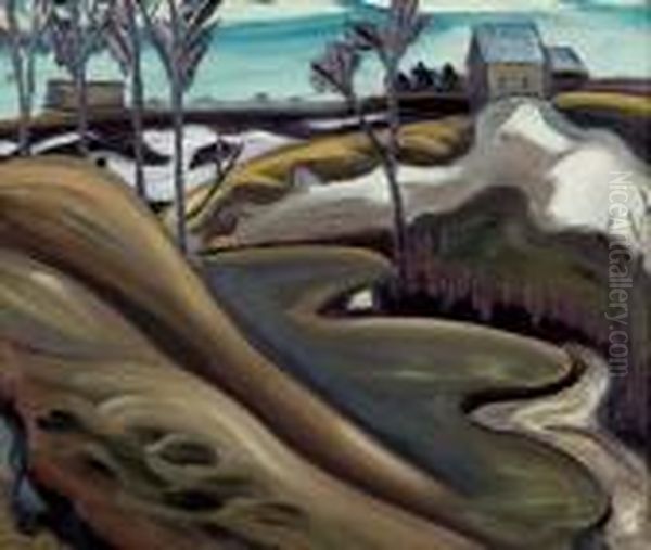 Spring Landscape Oil Painting by Prudence Heward