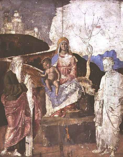 Virgin and Child with St. Andrew and St. Peter, c.1500 Oil Painting by Giovanni Battista Cima da Conegliano