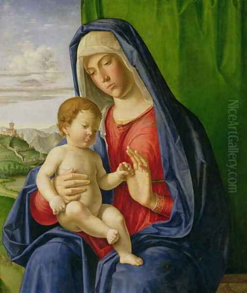 Madonna and Child, 1490s Oil Painting by Giovanni Battista Cima da Conegliano