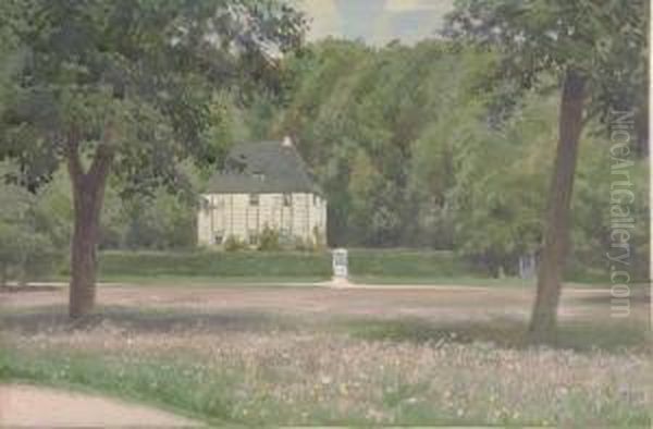 Goethes Gartenhaus In Weimar. Oil Painting by Paul Hey