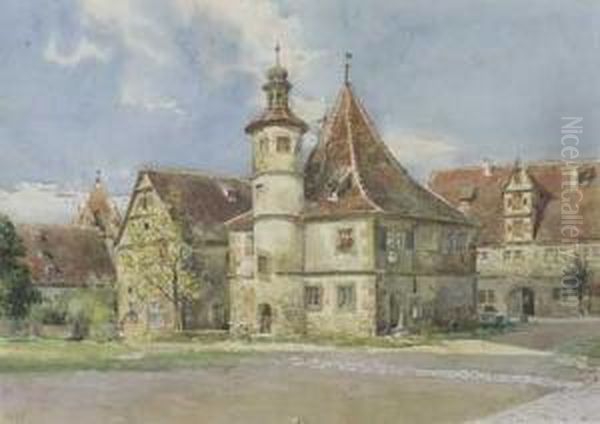 Das Hegereiterhaus In Rothenburg O.t. Oil Painting by Paul Hey