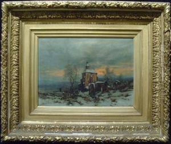 Kirchenruine Im Winter by Joseph Friedrich N. Heydendahl