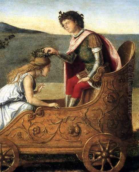 The Marriage of Bacchus and Ariadne (detail) Oil Painting by Giovanni Battista Cima da Conegliano