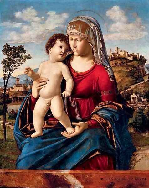 The Madonna and Child in a landscape Oil Painting by Giovanni Battista Cima da Conegliano