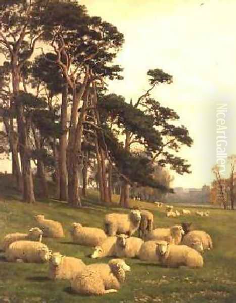 Sunlit Pastures Oil Painting by William Sidney Cooper