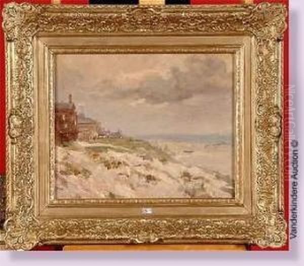 La Plage De La Panne Animee Oil Painting by Adriaan Jozef Heymans