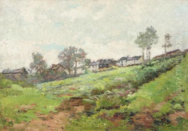 Hilly Landscape. Oil Painting by Adriaan Jozef Heymans