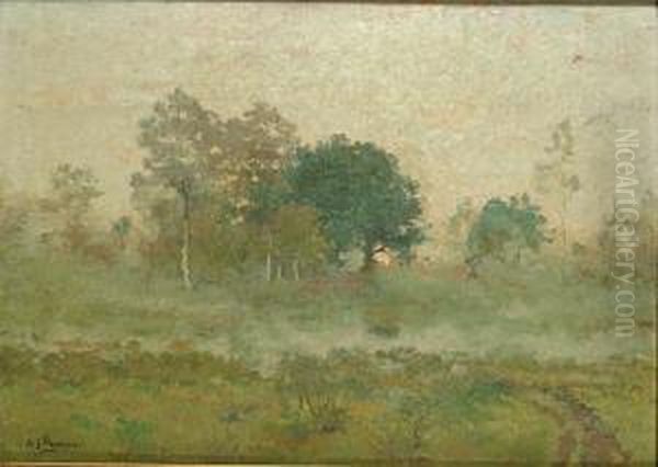 Arbres Dans Un Paysage Oil Painting by Adriaan Jozef Heymans