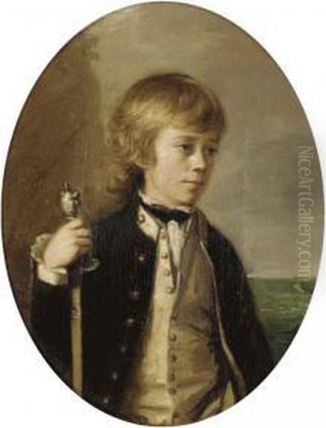 Portrait Of Henry William Baynton, Aged 13 Years, 6 Months, Midship Man In The Cleopatra Oil Painting by Thomas Hickey