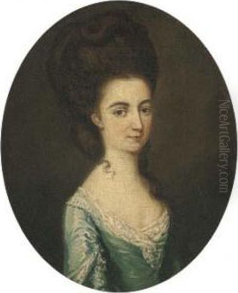 Portrait Of Jane Lambert (1762-1791) Oil Painting by Thomas Hickey