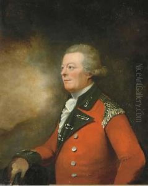 Portrait Of An Officer Oil Painting by Thomas Hickey