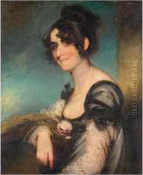 Portrait Of Mrs Tucker Oil Painting by Thomas Hickey