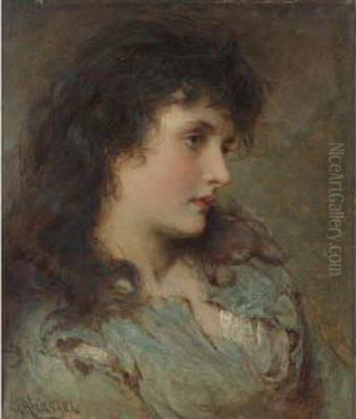 Maud Muller Oil Painting by George Elgar Hicks