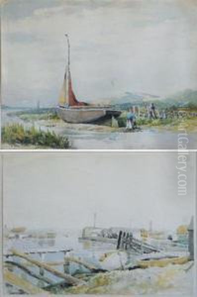 The Towans, Hayle. Oil Painting by George Elgar Hicks