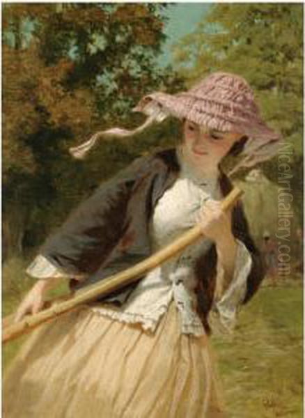 The Haymaker Oil Painting by George Elgar Hicks