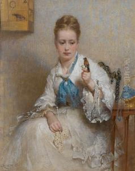 The Goldfinch Oil Painting by George Elgar Hicks