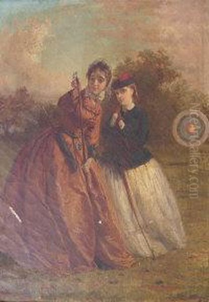 Hicks, Rba 'archery Practice' Oil Painting by George Elgar Hicks