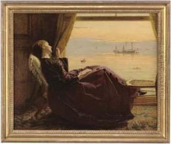 Waiting For The Boats Oil Painting by George Elgar Hicks