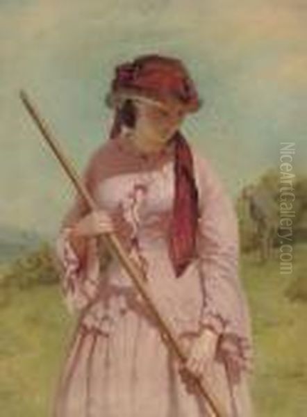 The Farmer's Daughter Oil Painting by George Elgar Hicks