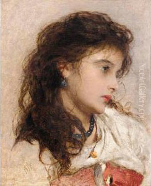 A Gypsy Girl by George Elgar Hicks