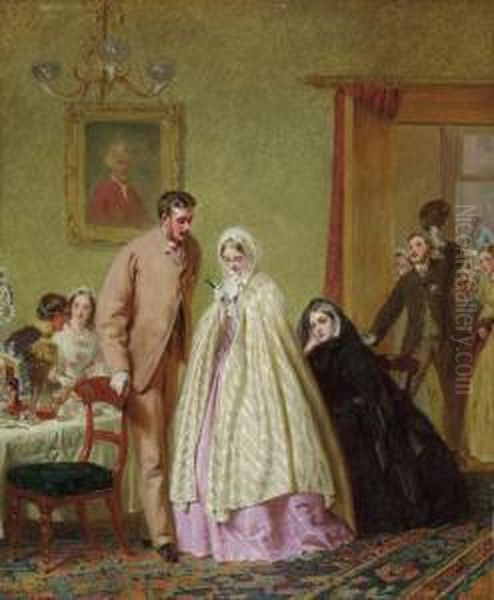 The Wedding Breakfast Oil Painting by George Elgar Hicks