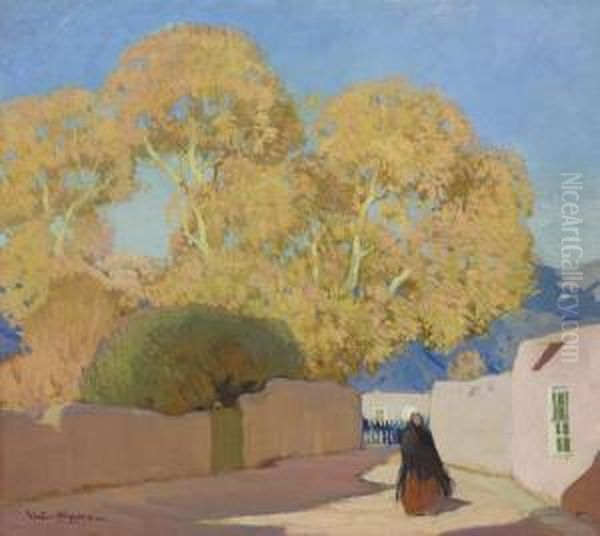 Canyon Drive, Santa Fe Oil Painting by Victor, William Higgins